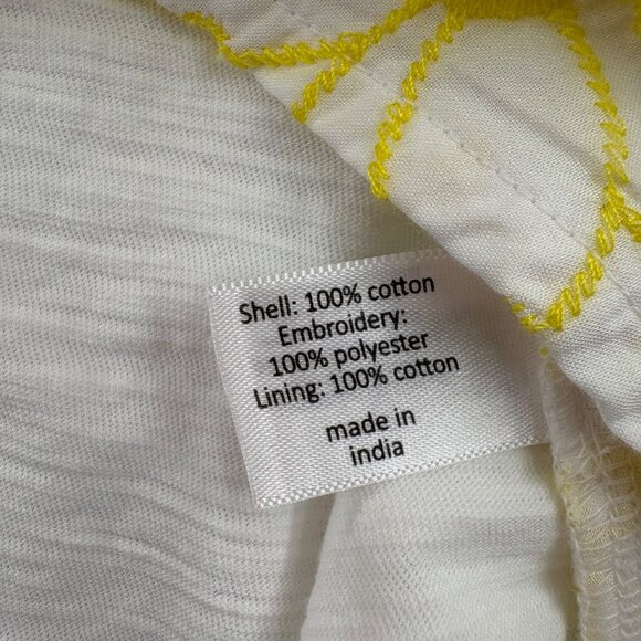 Lane Bryant Yellow Embroidered Top Size 18/20 - Picture 5 of 6